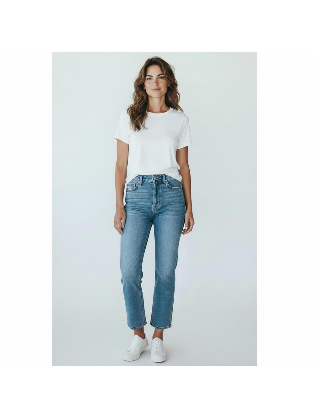 Madewell Medium Wash Mid-Rise Kick Out Cropped Jeans, Size 24P